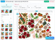 DTF Gang Sheet Software - Unlimited Nest, white digital interface, colorful designs, for print shops.