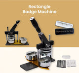 Square Button Badge Setup | Square Button Badge Machine + Die Cutter | Heavy Duty 50x50 mm Pin Back Machine -1 Pressing Machine With Square Badge Mould