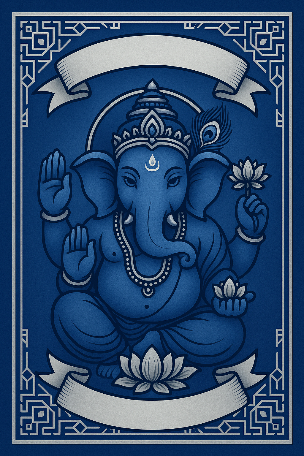 Ganesh Mandal ID Card Design Templates SVG (85x130mm) – Editable for CorelDRAW, Photoshop, Illustrator