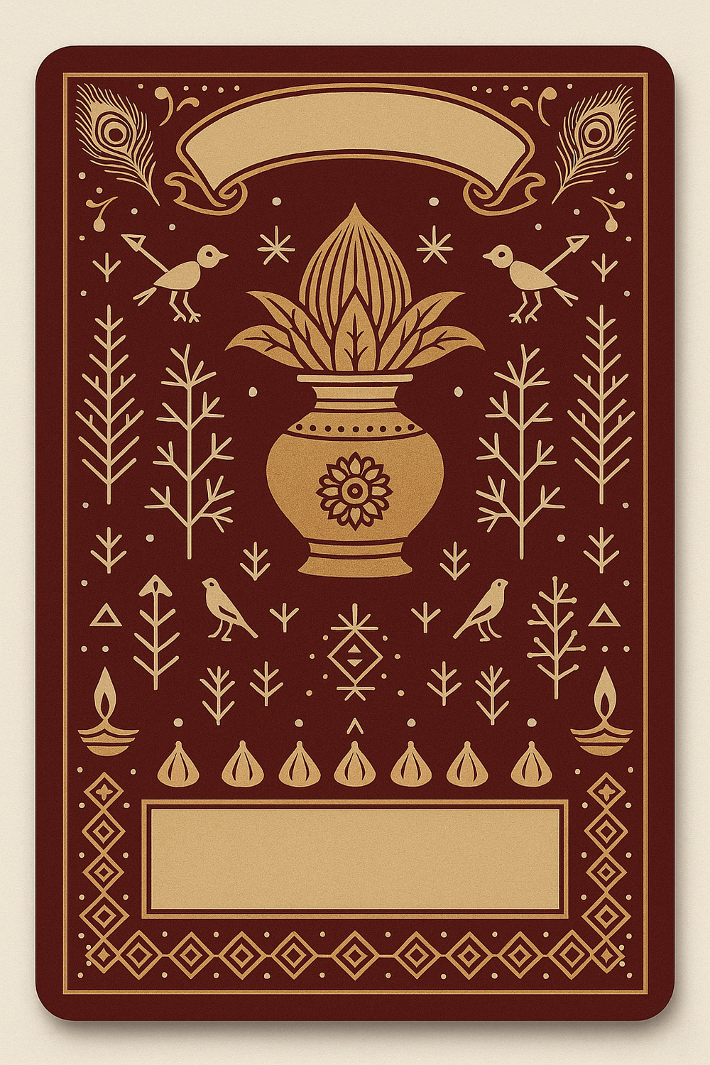 Ganesh Mandal ID Card Design Templates SVG (85x130mm) – Editable for CorelDRAW, Photoshop, Illustrator