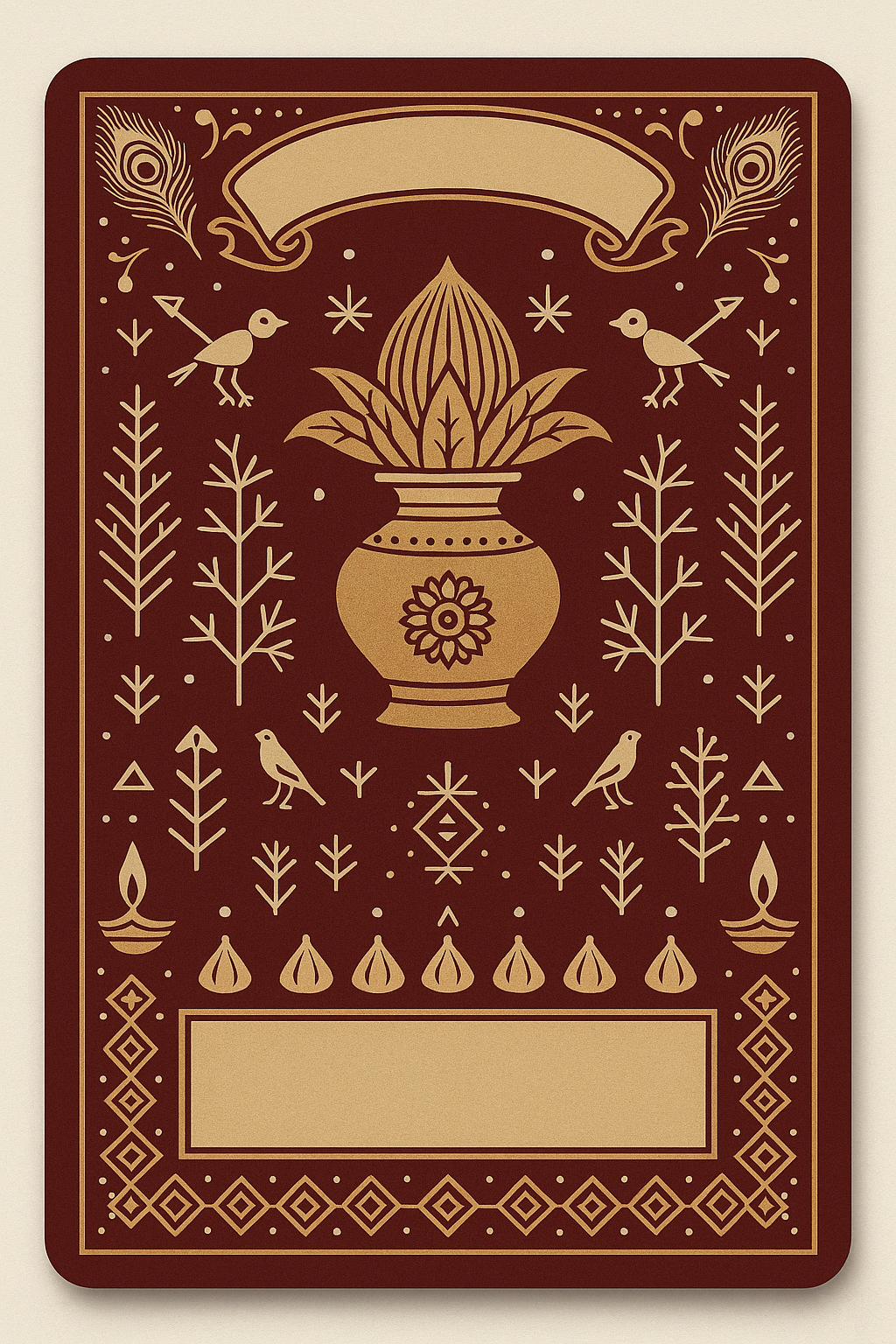 Ganesh Mandal ID Card Design Templates SVG (85x130mm) – Editable for CorelDRAW, Photoshop, Illustrator