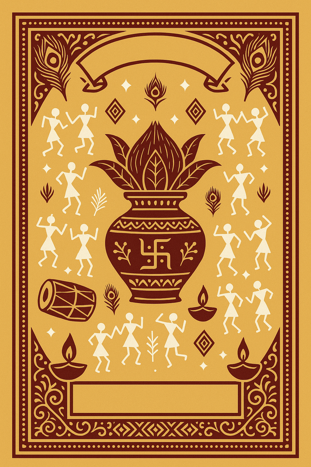 Ganesh Mandal ID Card Design Templates SVG (85x130mm) – Editable for CorelDRAW, Photoshop, Illustrator