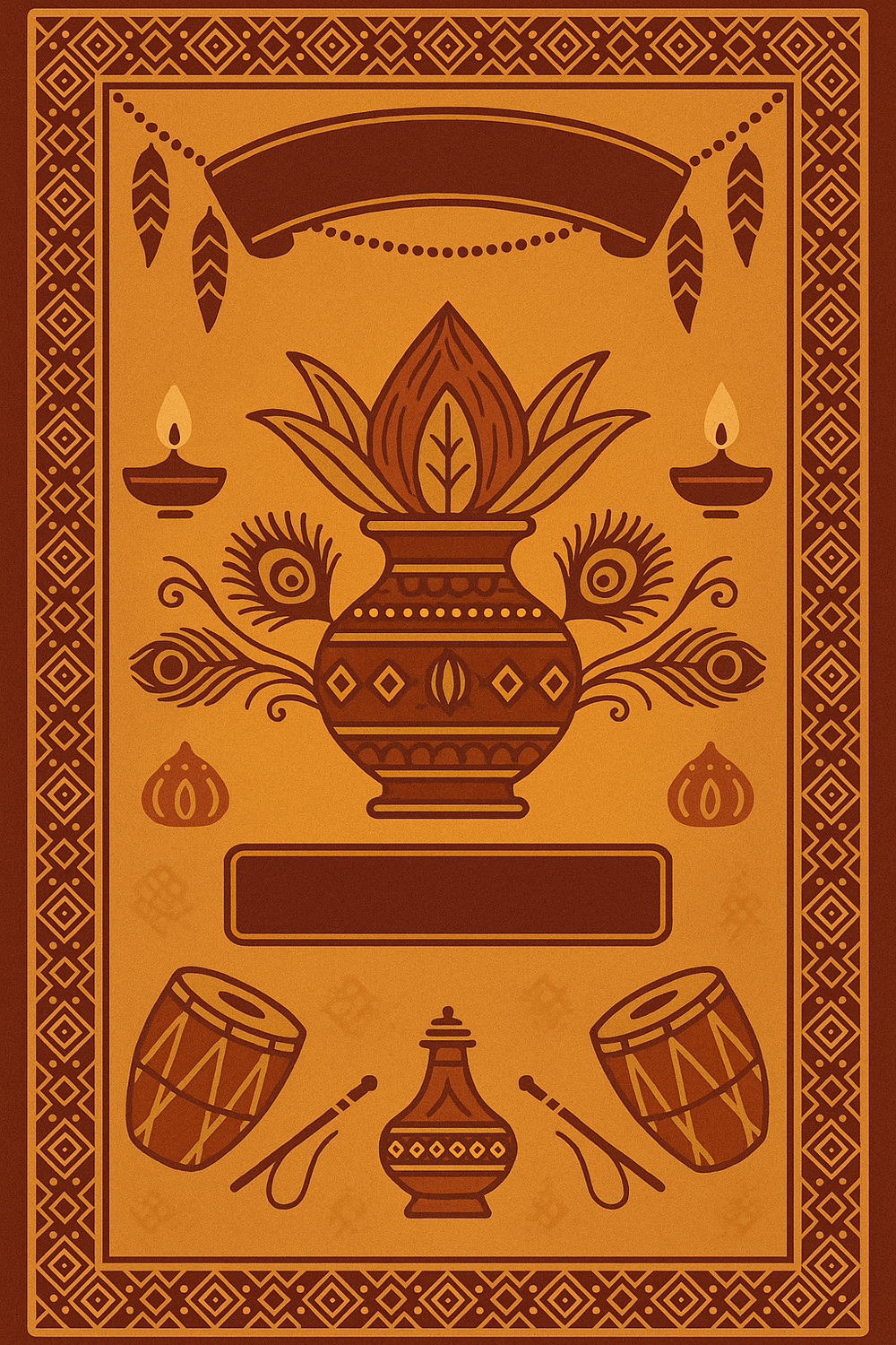 Ganesh Mandal ID Card Design Templates SVG (85x130mm) – Editable for CorelDRAW, Photoshop, Illustrator