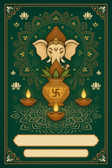 Ganesh Mandal ID Card Design Templates SVG (85x130mm) – Editable for CorelDRAW, Photoshop, Illustrator
