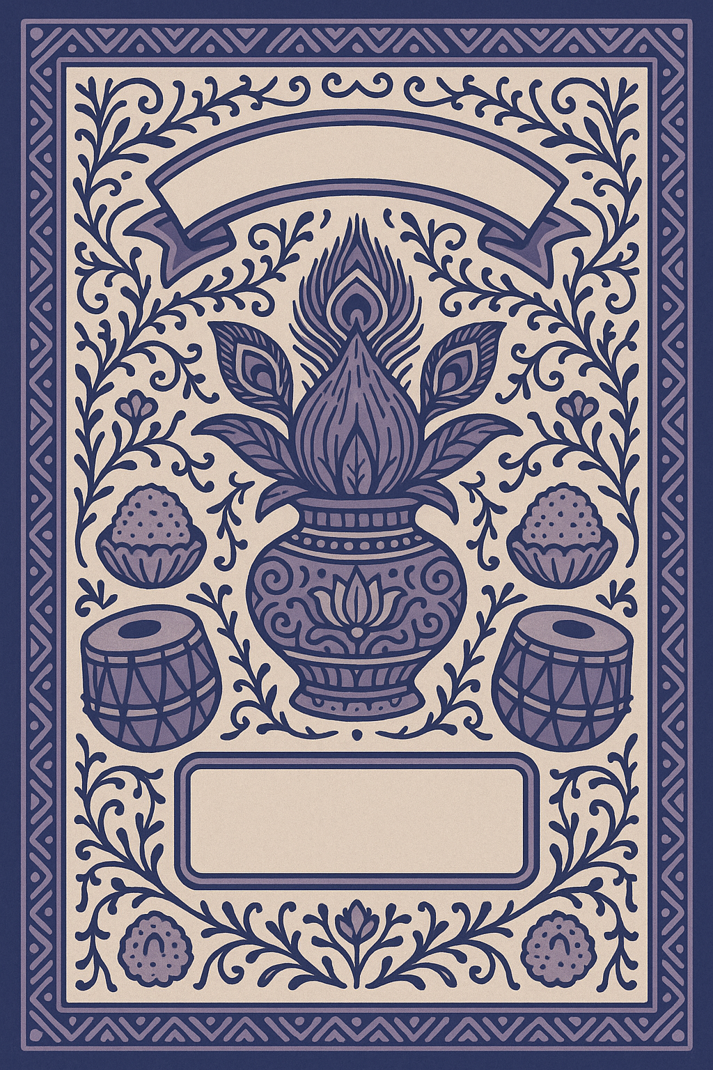 Ganesh Mandal ID Card Design Templates SVG (85x130mm) – Editable for CorelDRAW, Photoshop, Illustrator
