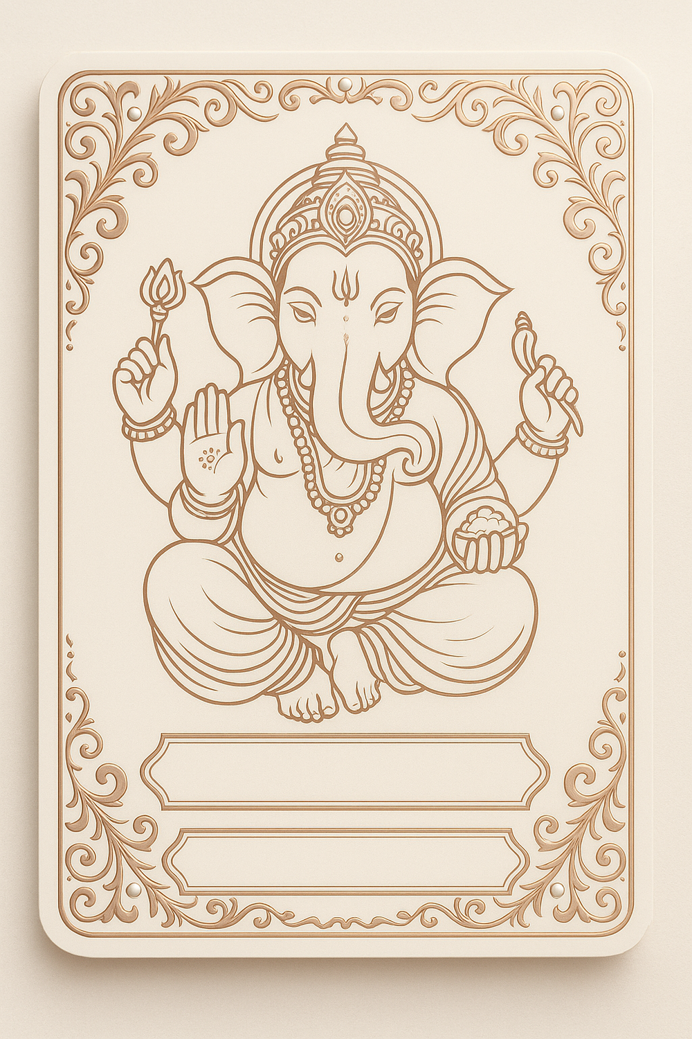Ganesh Mandal ID Card Design Templates SVG (85x130mm) – Editable for CorelDRAW, Photoshop, Illustrator