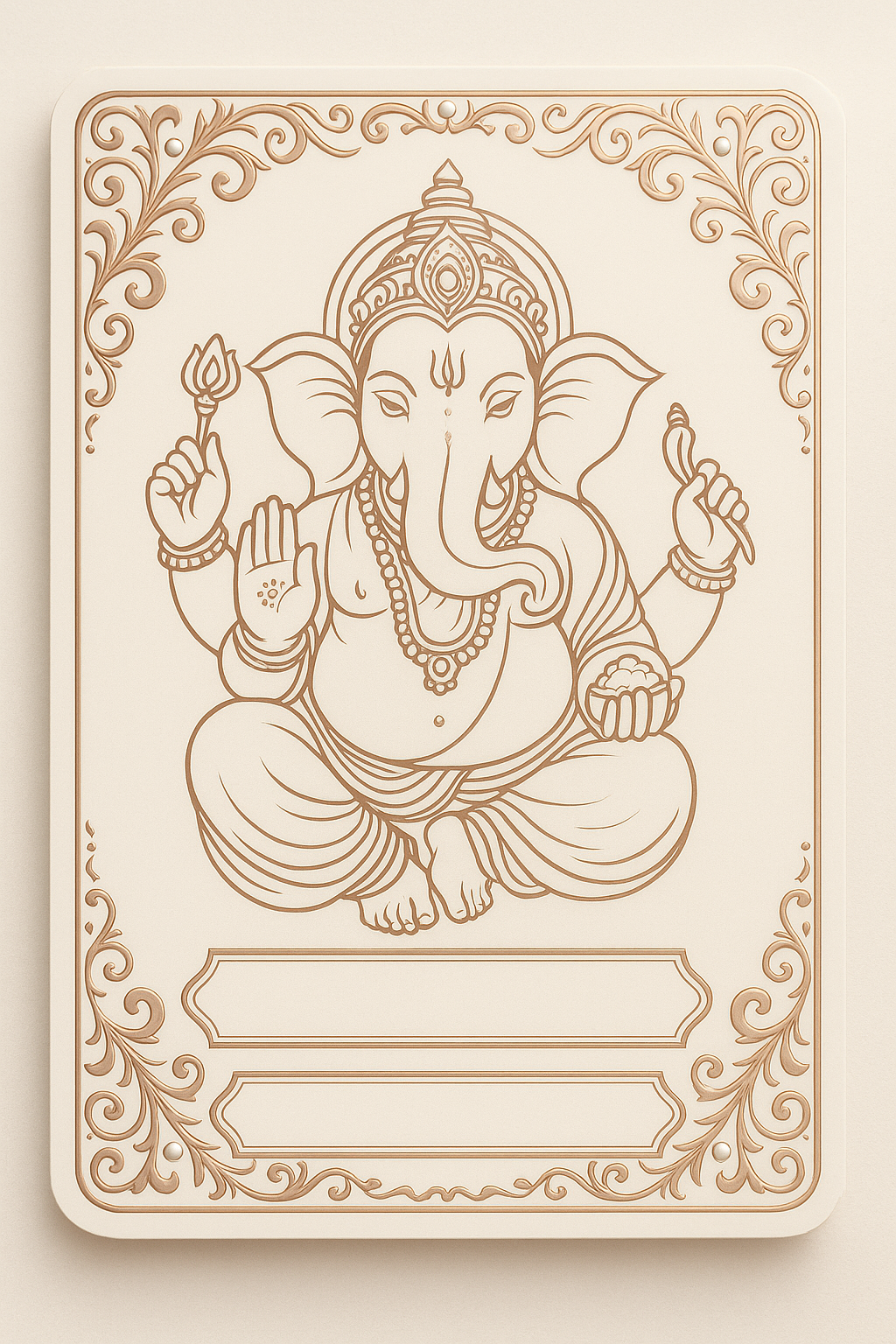 Ganesh Mandal ID Card Design Templates SVG (85x130mm) – Editable for CorelDRAW, Photoshop, Illustrator