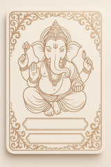 Ganesh Mandal ID Card Design Templates SVG (85x130mm) – Editable for CorelDRAW, Photoshop, Illustrator