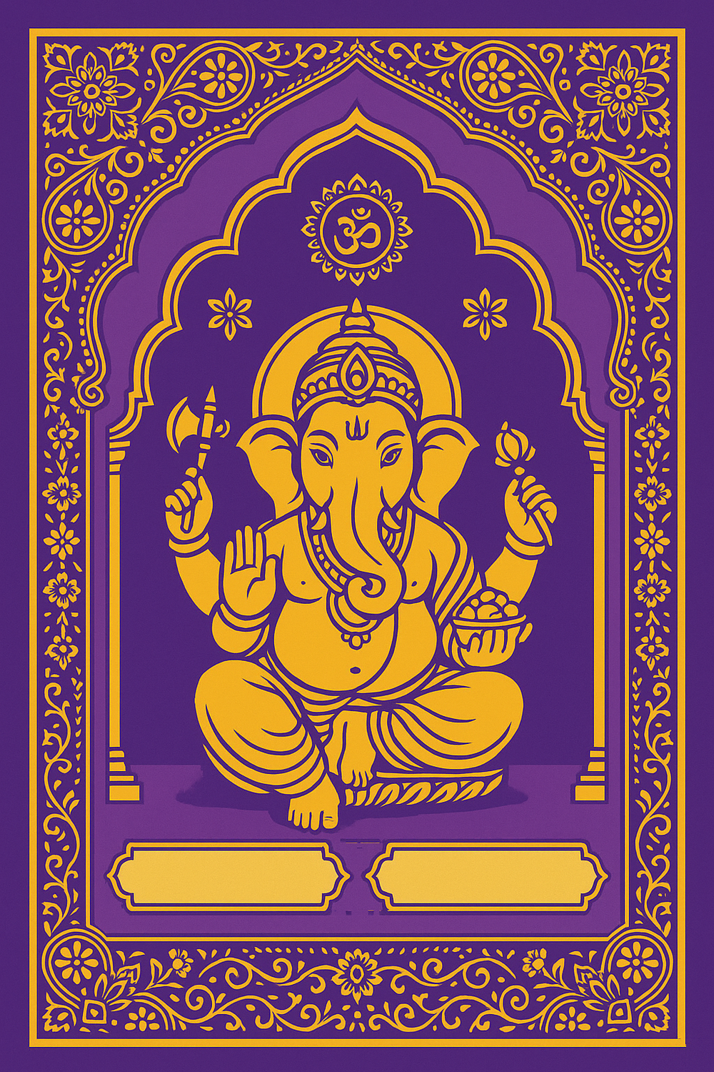 Ganesh Mandal ID Card Design Templates SVG (85x130mm) – Editable for CorelDRAW, Photoshop, Illustrator