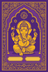Ganesh Mandal ID Card Design Templates SVG (85x130mm) – Editable for CorelDRAW, Photoshop, Illustrator