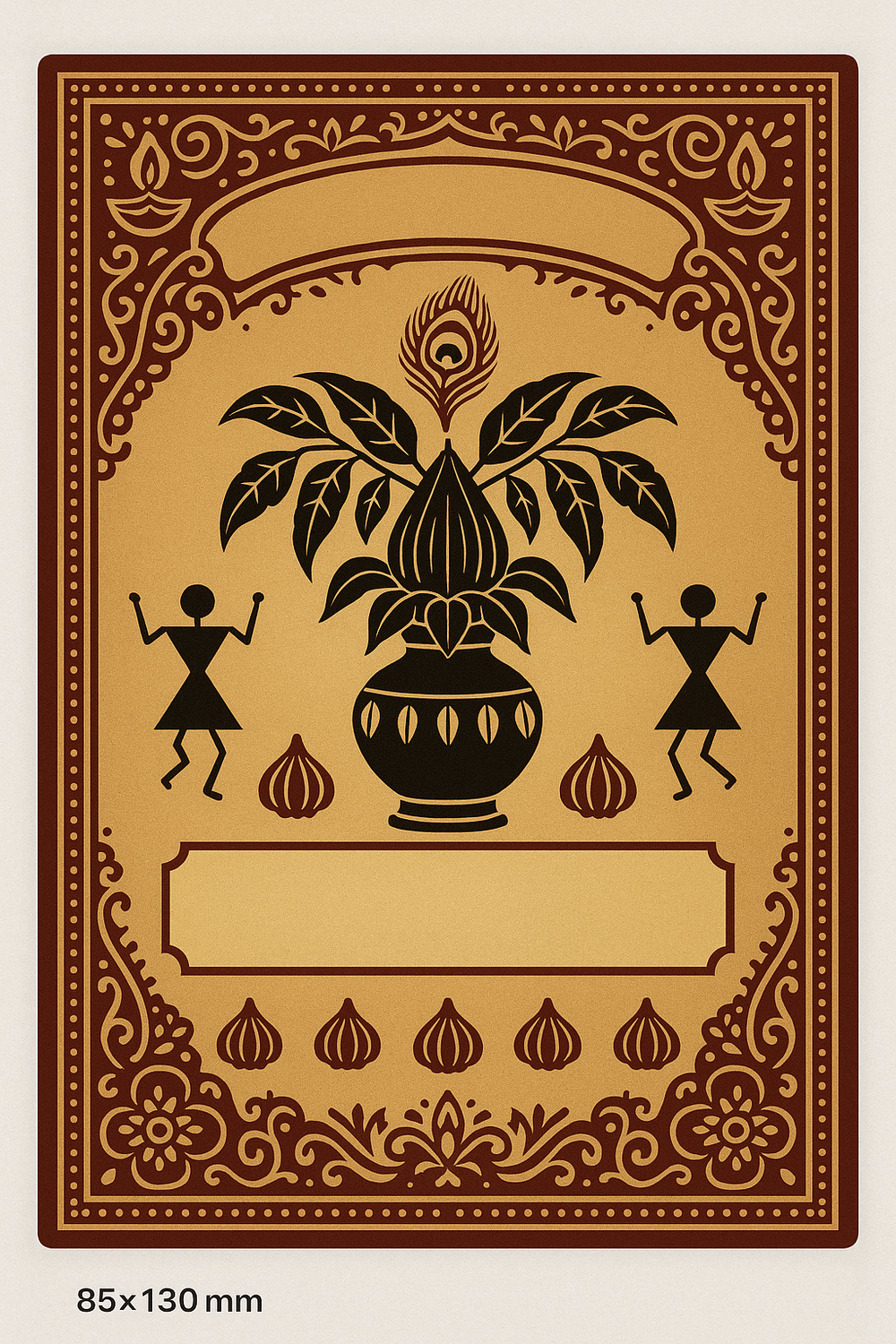 Ganesh Mandal ID Card Design Templates SVG (85x130mm) – Editable for CorelDRAW, Photoshop, Illustrator