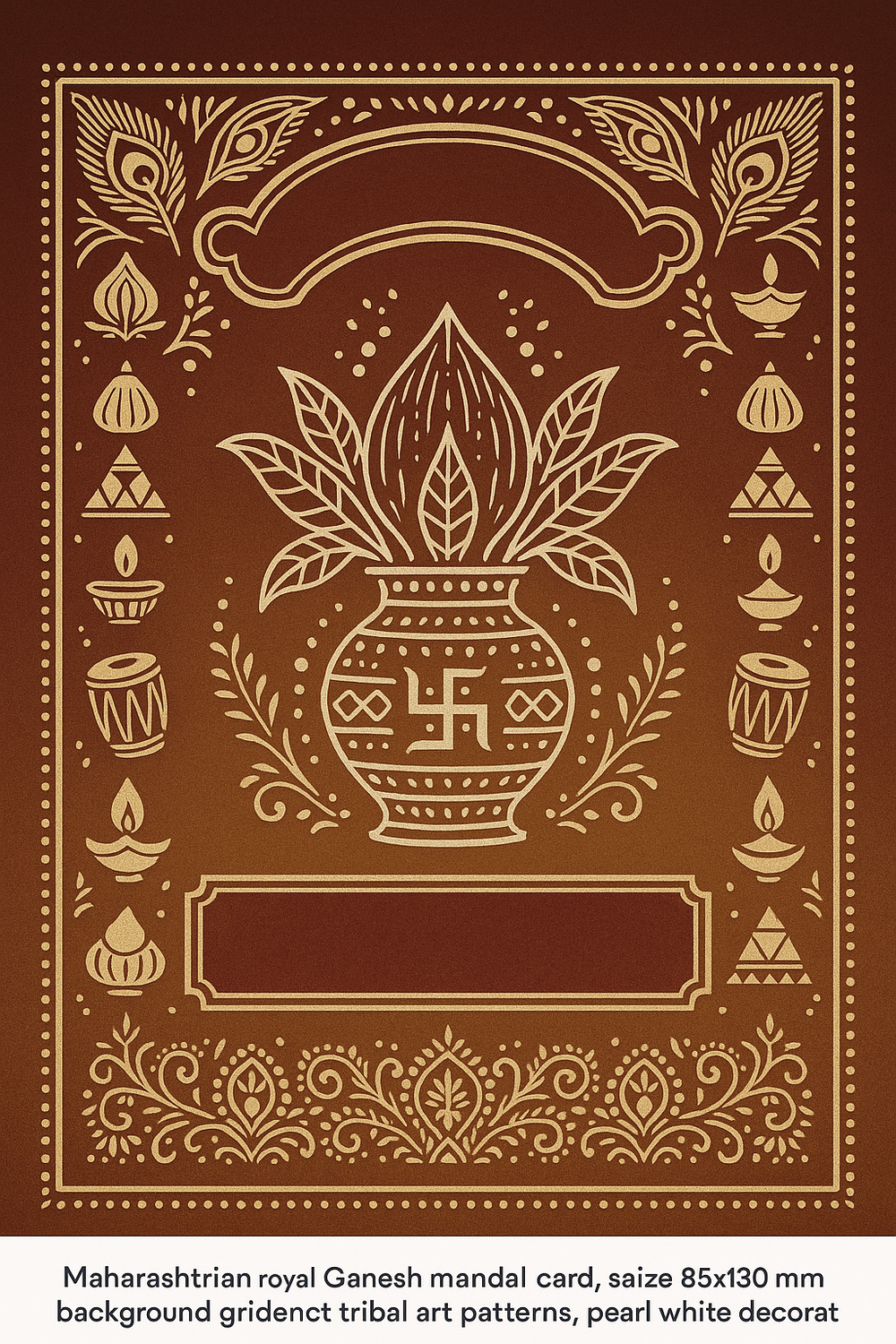 Ganesh Mandal ID Card Design Templates SVG (85x130mm) – Editable for CorelDRAW, Photoshop, Illustrator