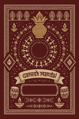 Ganesh Mandal ID Card Design Templates SVG (85x130mm) – Editable for CorelDRAW, Photoshop, Illustrator