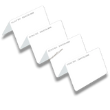 Thin 125 kHz RFID proximity card 0.8mm white ABS front view for attendance systems