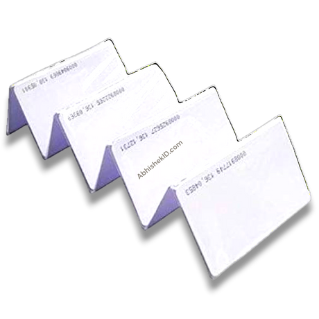White thin 125 kHz RFID proximity cards bulk stack pack of 10 AbhishekID