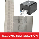 TSC LABEL JUNK TEXT SOLUTION