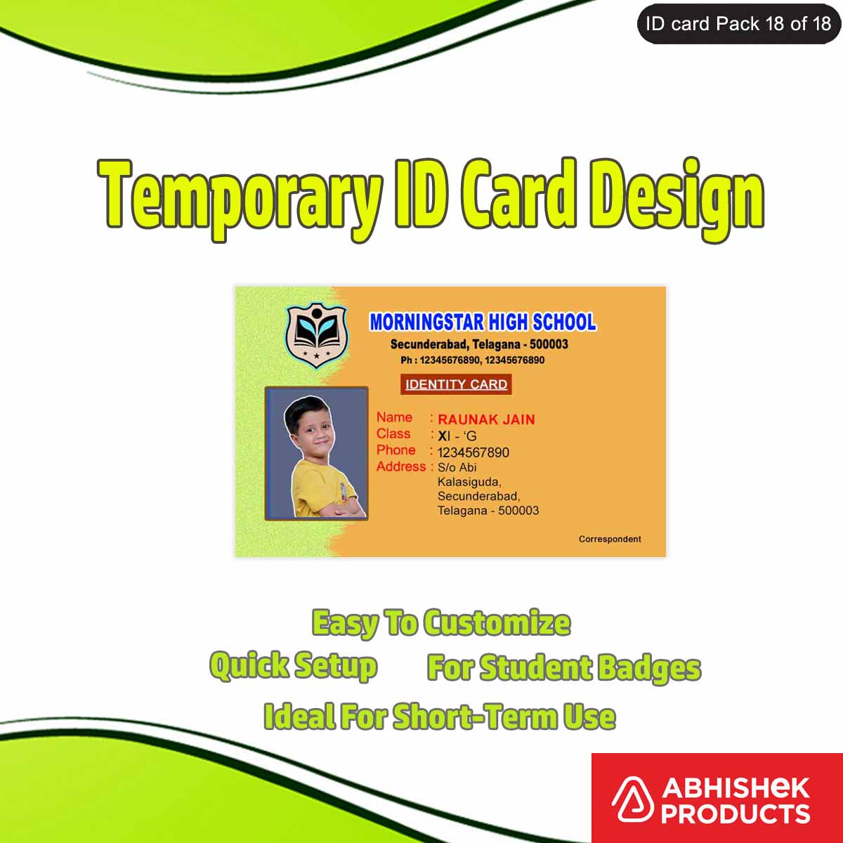 school-id-card-maker-psd