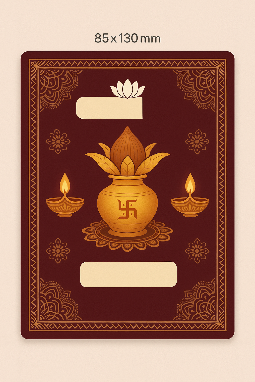 Ganesh Mandal ID Card Design Templates SVG (85x130mm) – Editable for CorelDRAW, Photoshop, Illustrator