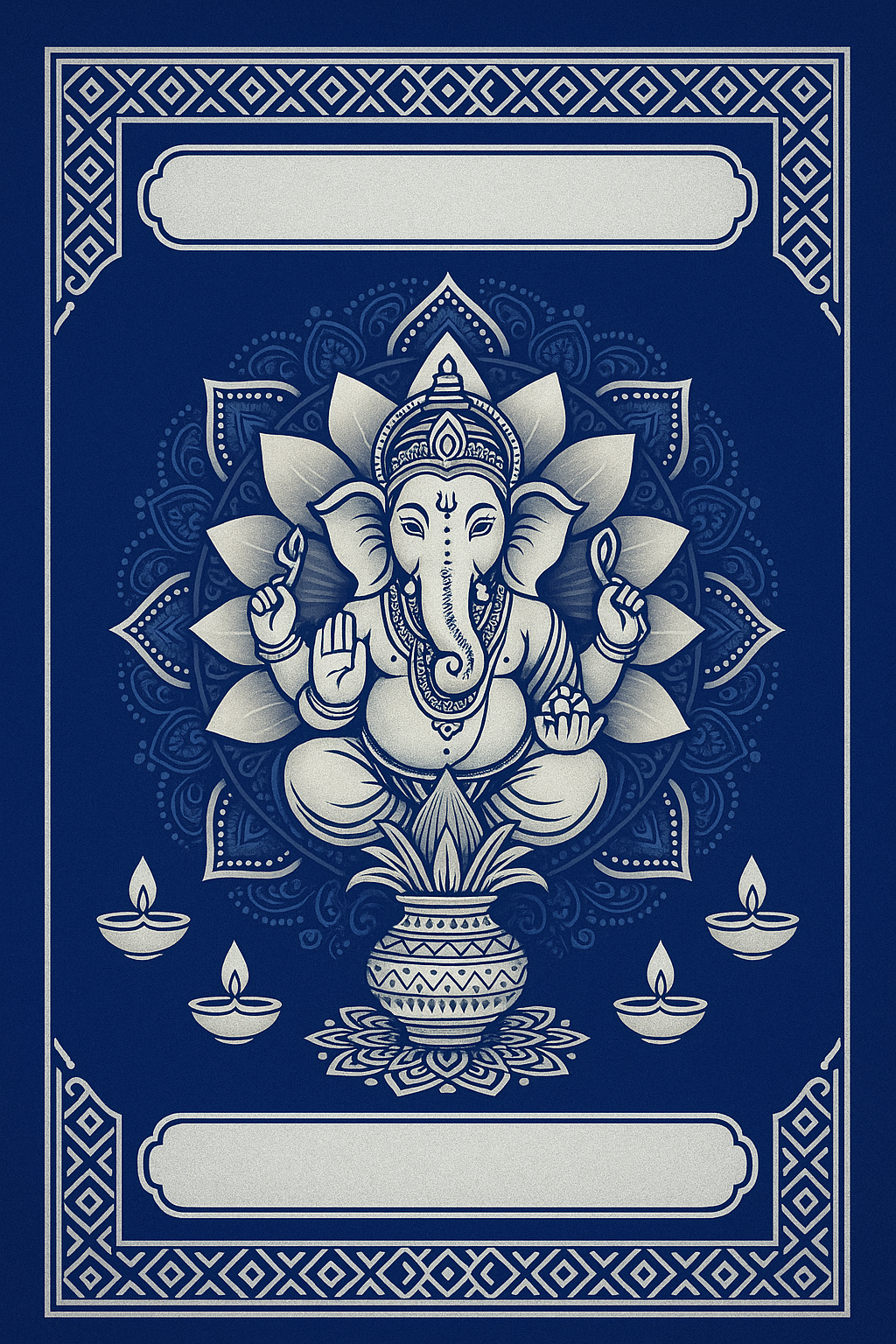 Ganesh Mandal ID Card Design Templates SVG (85x130mm) – Editable for CorelDRAW, Photoshop, Illustrator