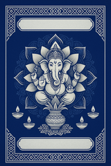 Ganesh Mandal ID Card Design Templates SVG (85x130mm) – Editable for CorelDRAW, Photoshop, Illustrator