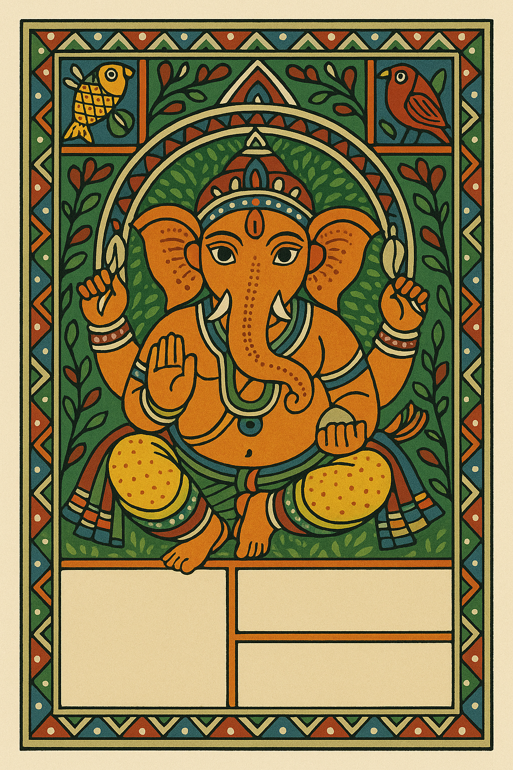 Ganesh Mandal ID Card Design Templates SVG (85x130mm) – Editable for CorelDRAW, Photoshop, Illustrator