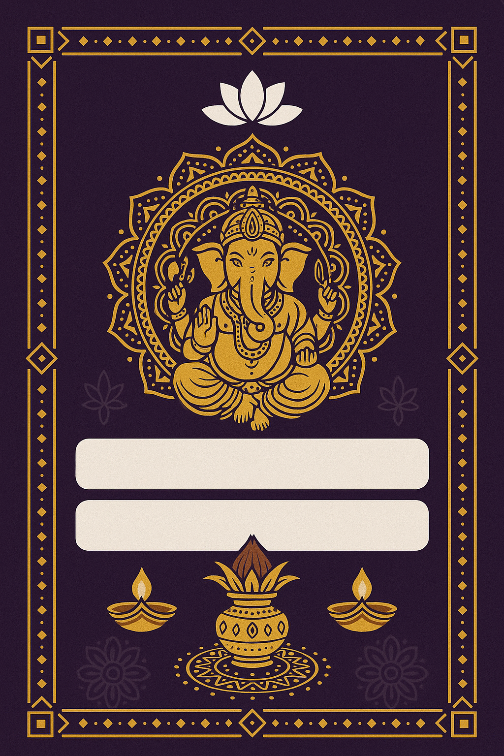 Ganesh Mandal ID Card Design Templates SVG (85x130mm) – Editable for CorelDRAW, Photoshop, Illustrator