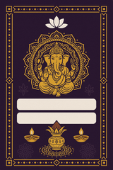 Ganesh Mandal ID Card Design Templates SVG (85x130mm) – Editable for CorelDRAW, Photoshop, Illustrator