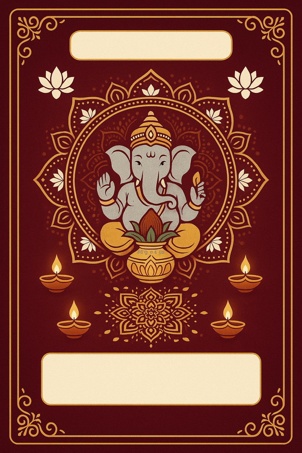 Ganesh Mandal ID Card Design Templates SVG (85x130mm) – Editable for CorelDRAW, Photoshop, Illustrator