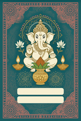 Ganesh Mandal ID Card Design Templates SVG (85x130mm) – Editable for CorelDRAW, Photoshop, Illustrator