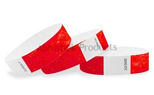 Tyvek Paper Wristband Red 03