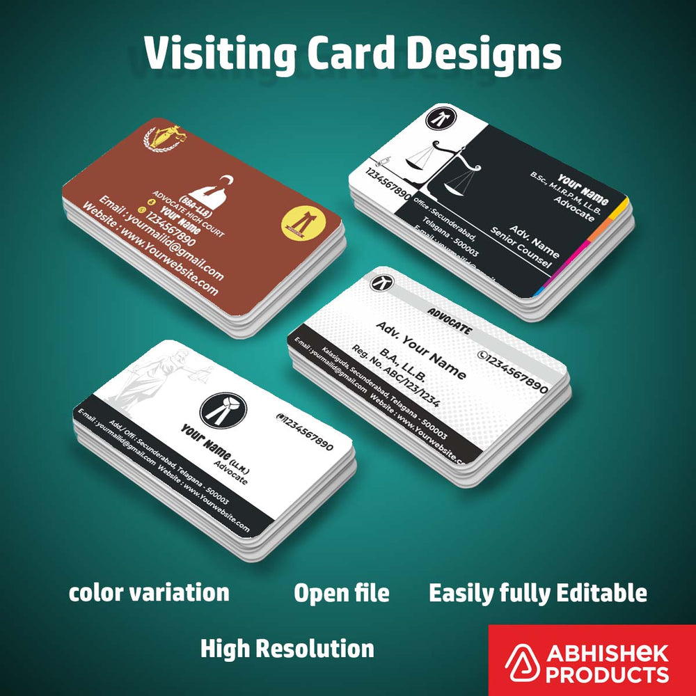 Visiting Card Design Files For Advocate, Beauty Parlour, Bank Finance, Automobiles, Astrology, Agro (2)