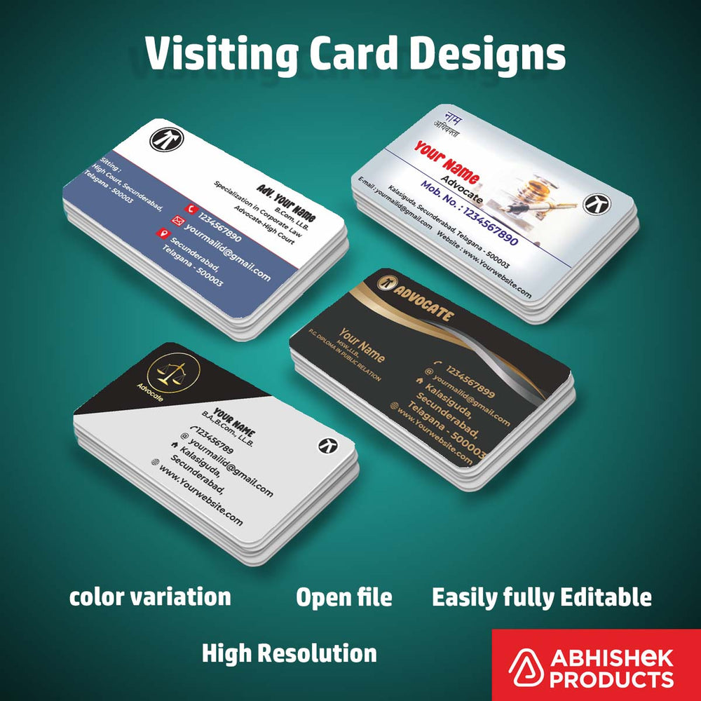Visiting Card Design Files For Advocate, Beauty Parlour, Bank Finance, Automobiles, Astrology, Agro (3)