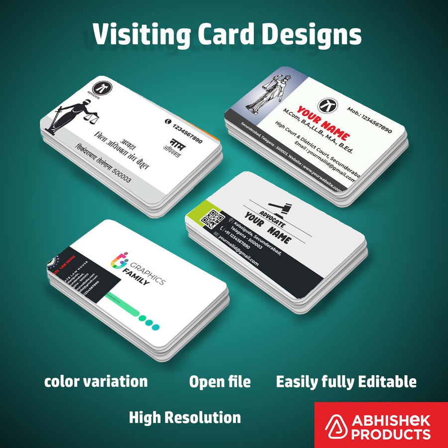 1/10 Indian Visiting Card Design Files – 100 CDR v11 Templates Files ...