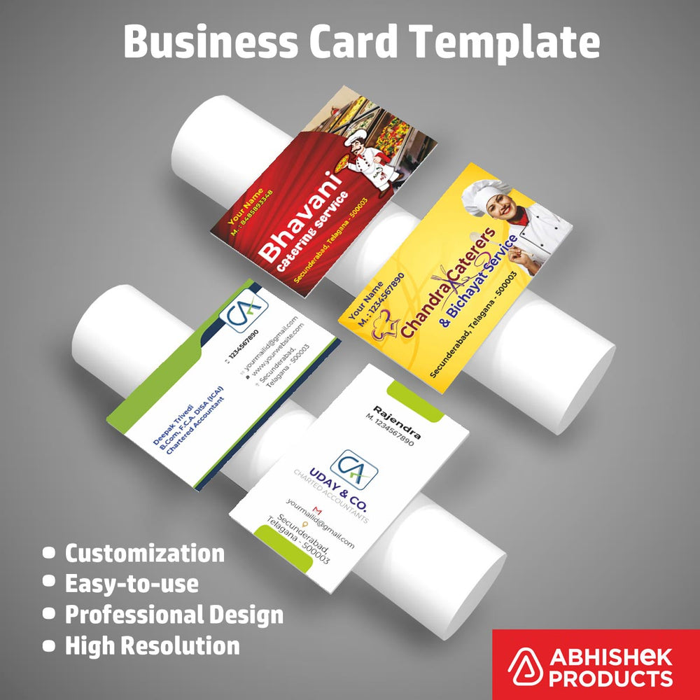 Visiting Card Design Files For Beauty Parlour, Catering, CA, Yoga, Dance Class, Music Class, Singing Class, Guitar Class, Computer Class, Arts (14)