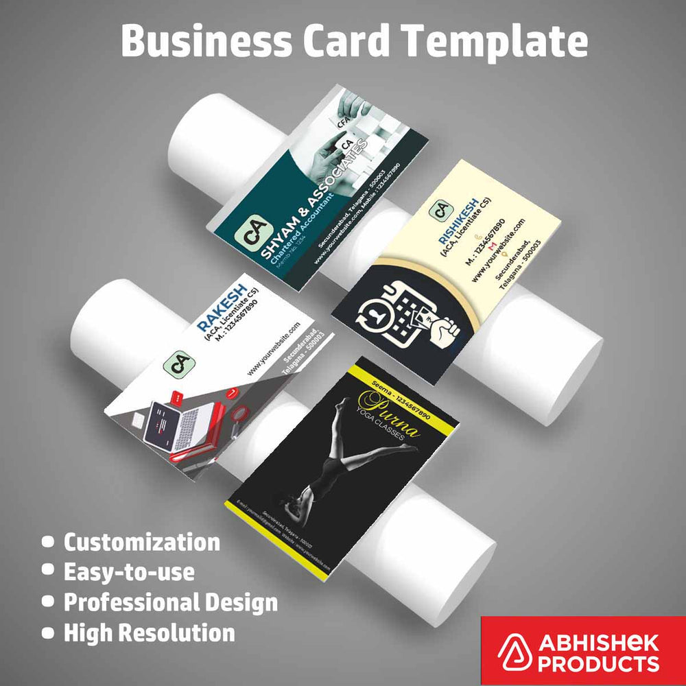 Visiting Card Design Files For Beauty Parlour, Catering, CA, Yoga, Dance Class, Music Class, Singing Class, Guitar Class, Computer Class, Arts (19)