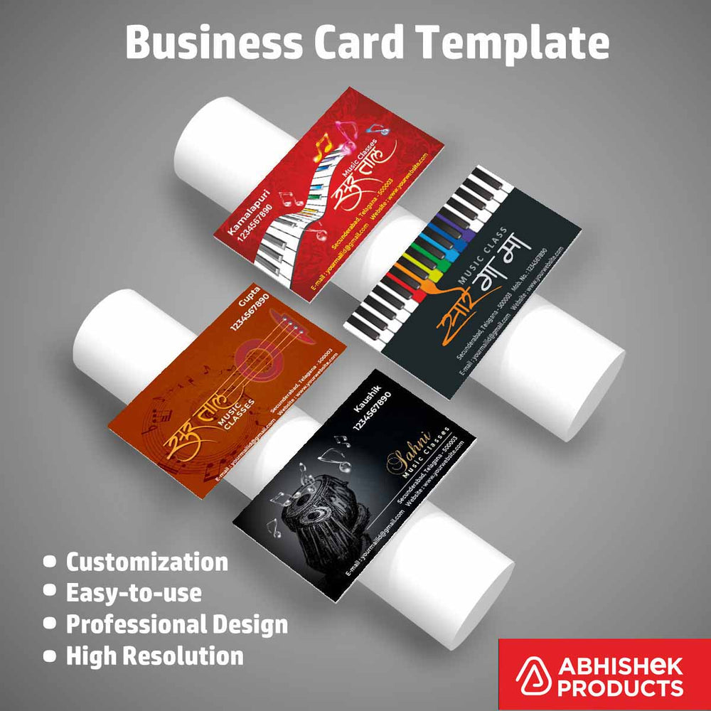 Visiting Card Design Files For Beauty Parlour, Catering, CA, Yoga, Dance Class, Music Class, Singing Class, Guitar Class, Computer Class, Arts (22)