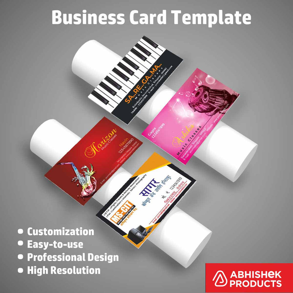 Visiting Card Design Files For Beauty Parlour, Catering, CA, Yoga, Dance Class, Music Class, Singing Class, Guitar Class, Computer Class, Arts (23)