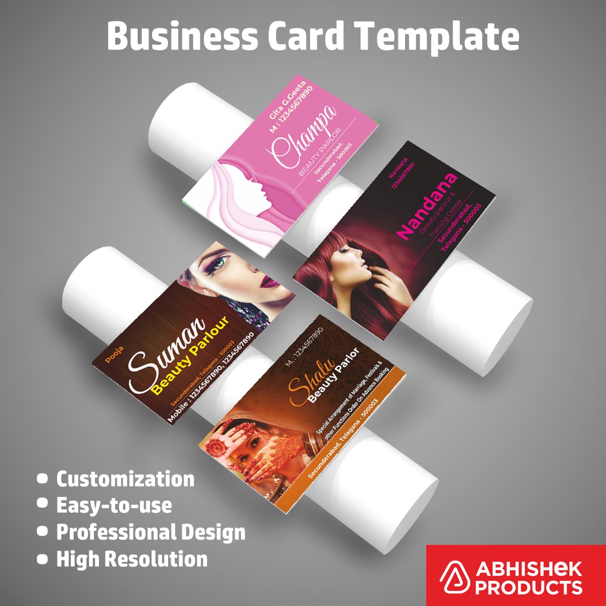Visiting Card Design Files For Beauty Parlour, Catering, CA, Yoga, Dance Class, Music Class, Singing Class, Guitar Class, Computer Class, Arts (8)