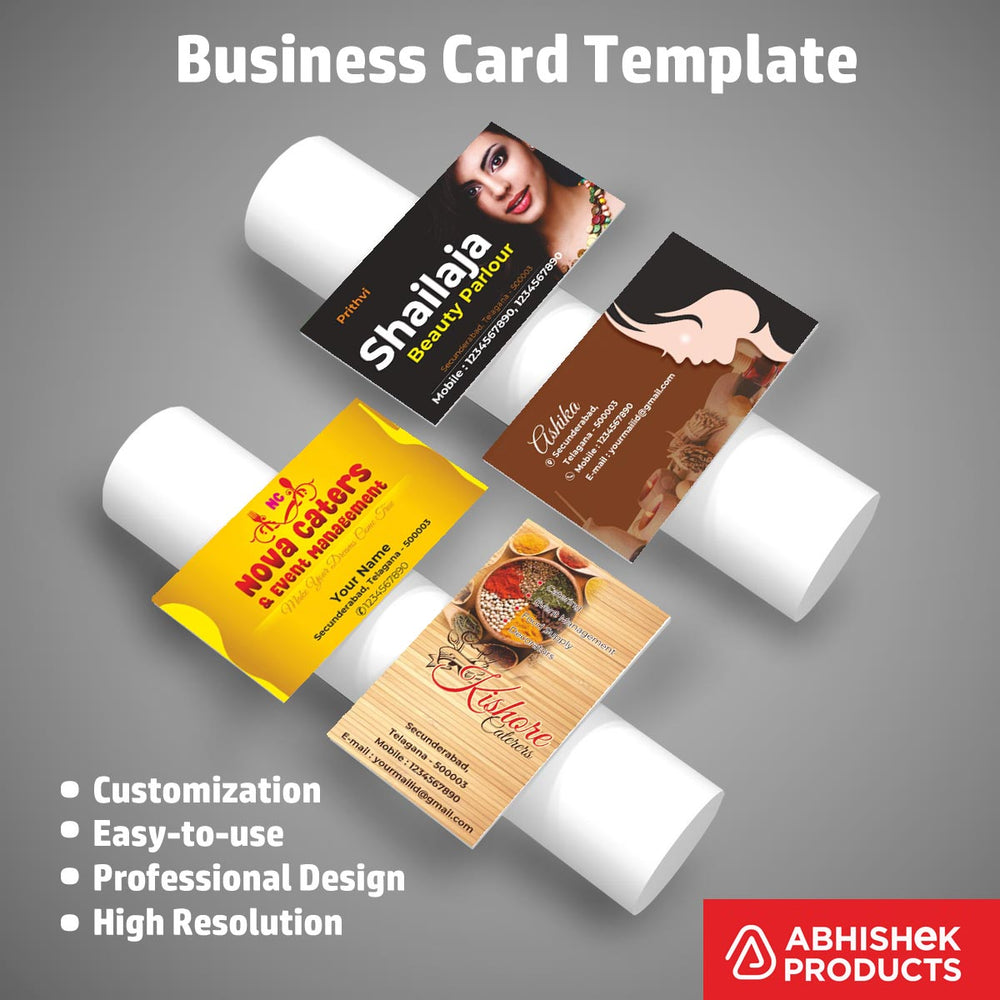 Visiting Card Design Files For Beauty Parlour, Catering, CA, Yoga, Dance Class, Music Class, Singing Class, Guitar Class, Computer Class, Arts (9)