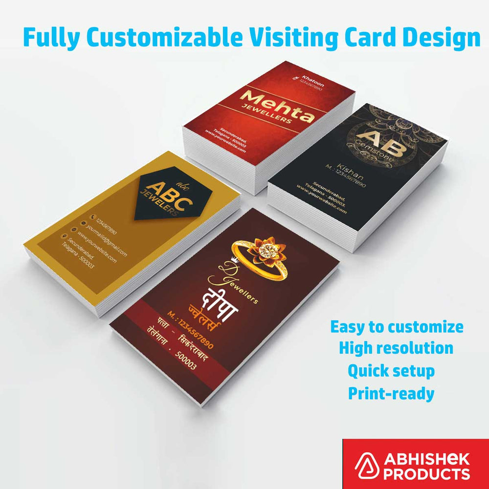 Visiting Card Design Files For Photo & Video, Plantaion & Nusery, Mobiles, Water Purifier, Mineral Water, Diamond, Jewellery, Gem Stone, Jeweller (10)