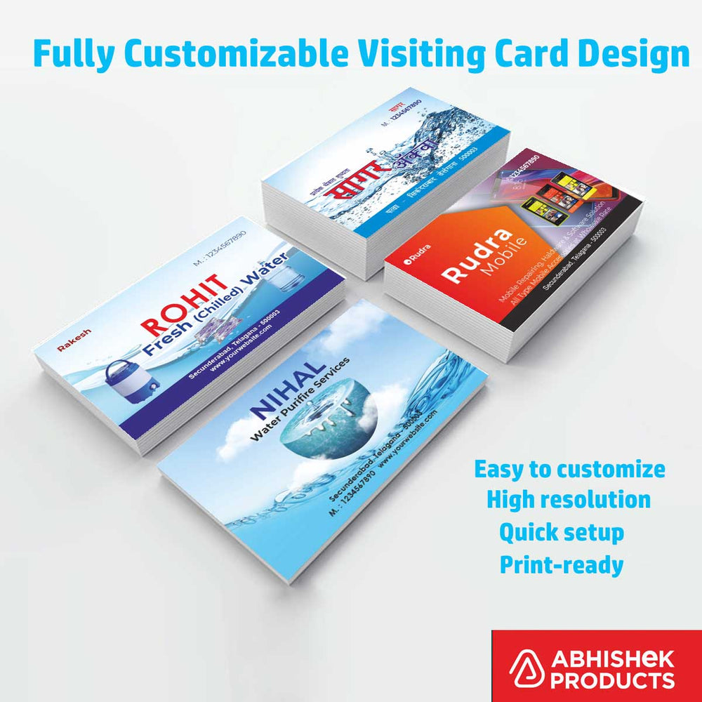 Visiting Card Design Files For Photo & Video, Plantaion & Nusery, Mobiles, Water Purifier, Mineral Water, Diamond, Jewellery, Gem Stone, Jeweller (12)