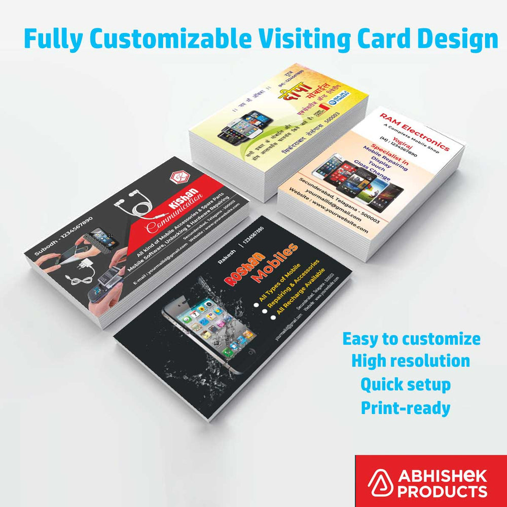 Visiting Card Design Files For Photo & Video, Plantaion & Nusery, Mobiles, Water Purifier, Mineral Water, Diamond, Jewellery, Gem Stone, Jeweller (14)