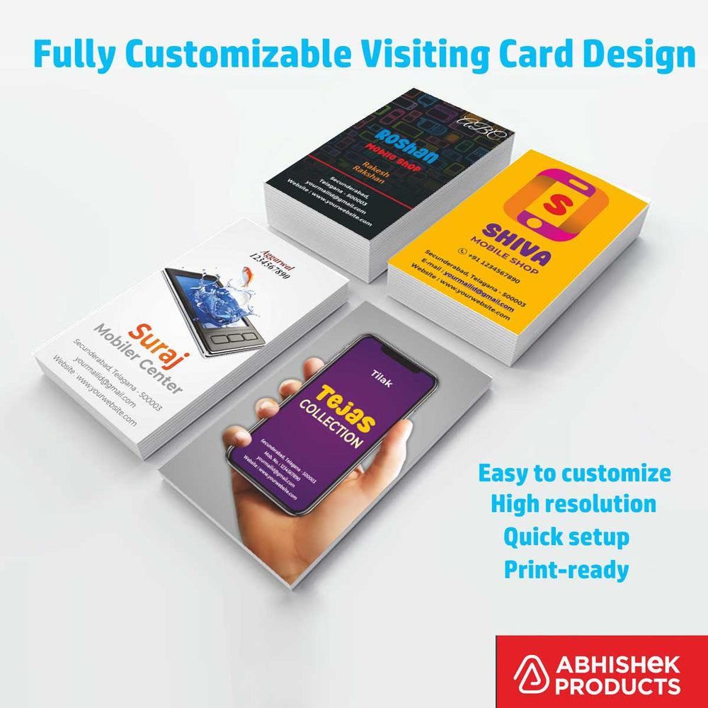Visiting Card Design Files For Photo & Video, Plantaion & Nusery, Mobiles, Water Purifier, Mineral Water, Diamond, Jewellery, Gem Stone, Jeweller (15)