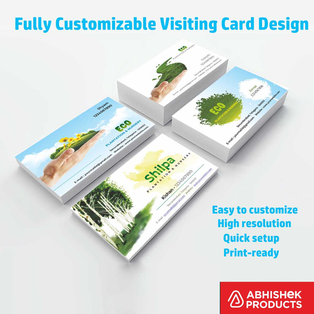 Visiting Card Design Files For Photo & Video, Plantaion & Nusery, Mobiles, Water Purifier, Mineral Water, Diamond, Jewellery, Gem Stone, Jeweller (16)