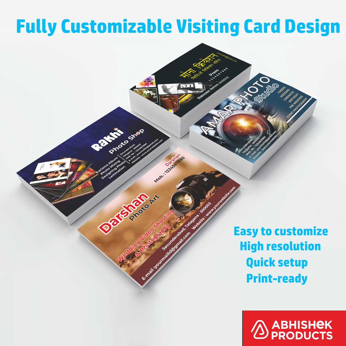 Visiting Card Design Files For Photo & Video, Plantaion & Nusery, Mobiles, Water Purifier, Mineral Water, Diamond, Jewellery, Gem Stone, Jeweller (21)