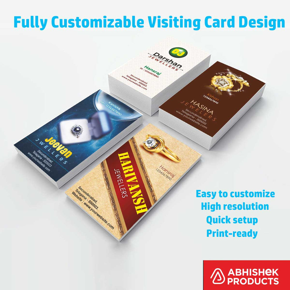 Visiting Card Design Files For Photo & Video, Plantaion & Nusery, Mobiles, Water Purifier, Mineral Water, Diamond, Jewellery, Gem Stone, Jeweller (5)