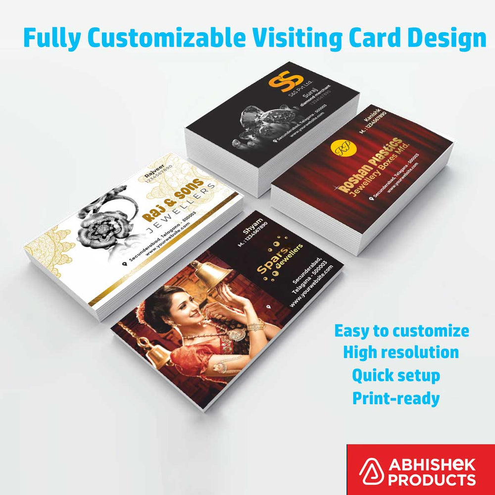 Visiting Card Design Files For Photo & Video, Plantaion & Nusery, Mobiles, Water Purifier, Mineral Water, Diamond, Jewellery, Gem Stone, Jeweller (8)