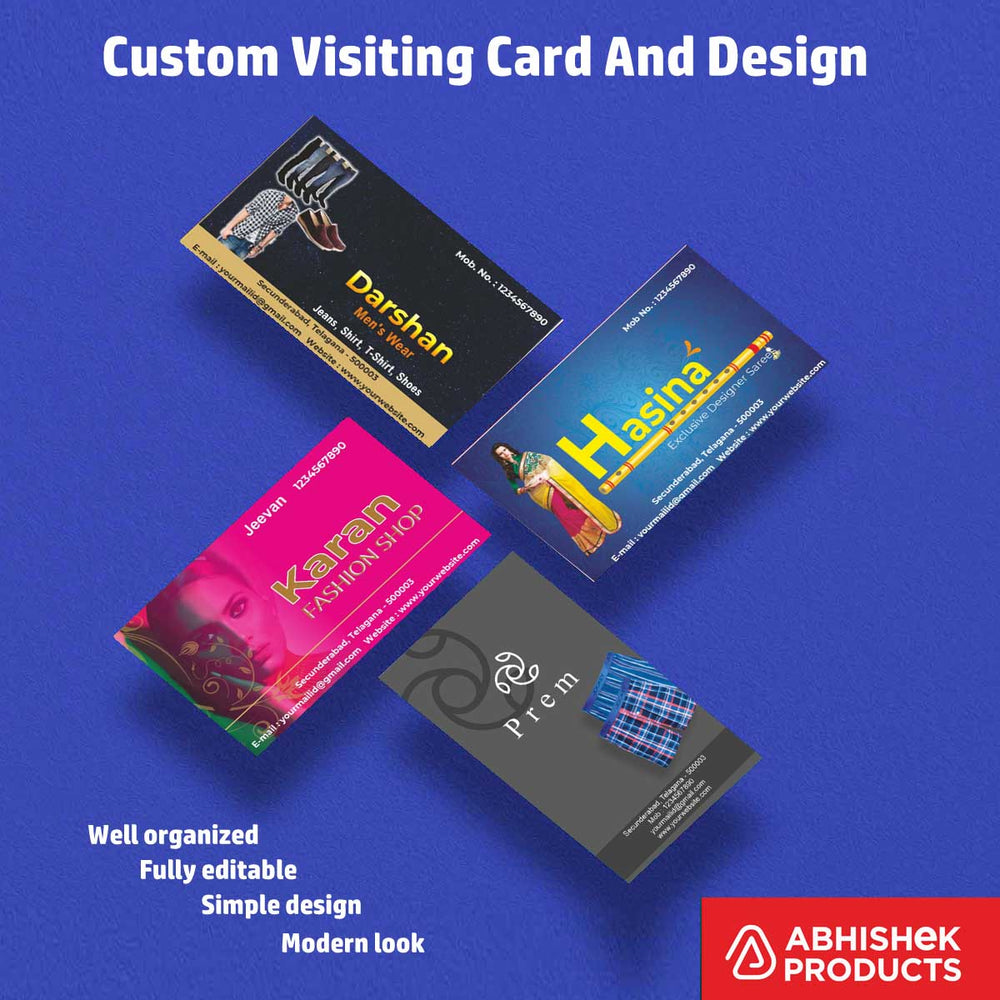 Visiting Card Design Files For Travel Planner, Hotel, Safari, Restaurant, Sweets, Wood, Furnitures, Plywood, doors, Apparels, Garments, Boutique (19)