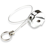 40 mm Metal Round Retractable  Yo-Yo Steel For Business Id Cards