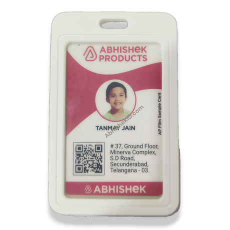 White Jacket Holder Heavy Indian Grade 54X86MM Vertical PVC Transparent ID CARD HOLDER (3)